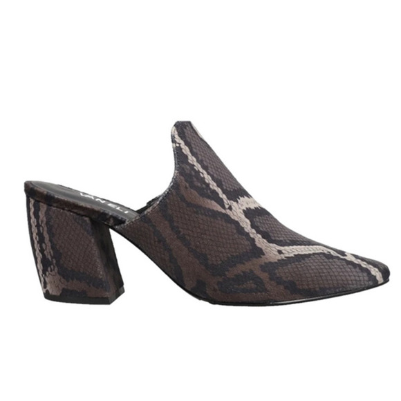 VANELi Renita Snakeskin Animal Print Pointed Toe Slip On Mules